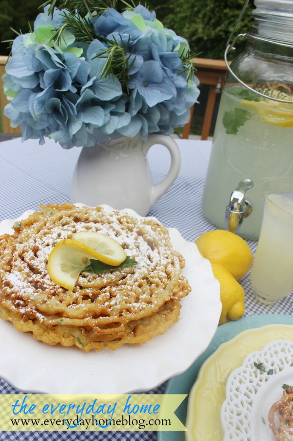 Lemon-Mint Funnel Cake by The Everyday Home