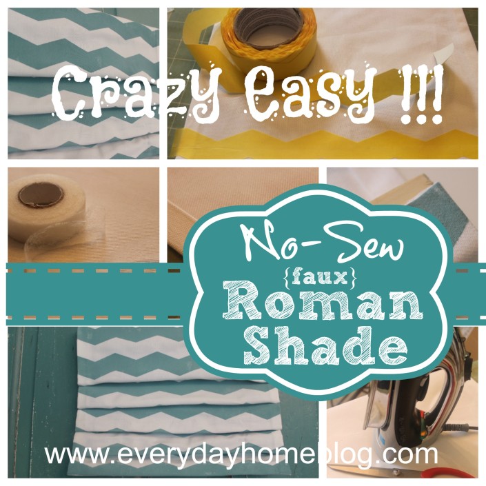 No-Sew Faux Roman Shade at The Everyday Home
