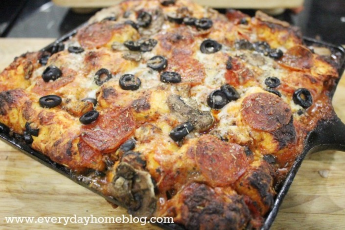 Pepperoni and Mushroom Pizza Monkey Bread by The Everyday Home