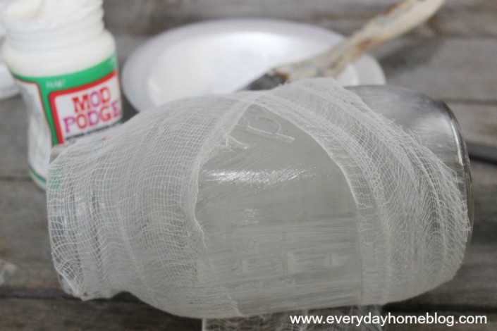 Mason Jar Mummy Lanterns by The Everyday Home