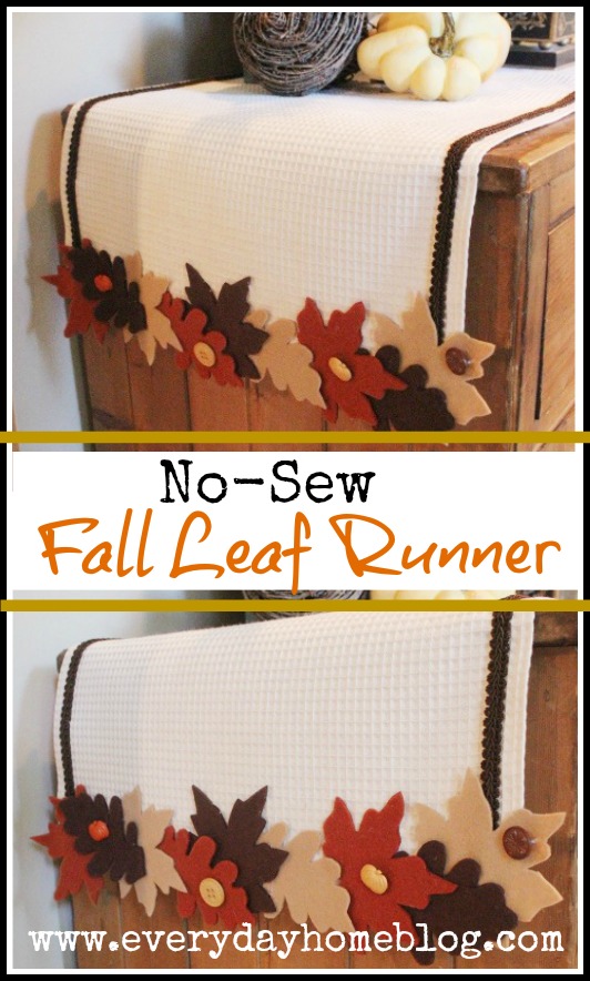 No-Sew Fall Leaf Runner by The Everyday Home