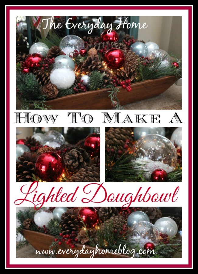How to Make a Lighted Doughbowl (or Basket) at The Everyday Home