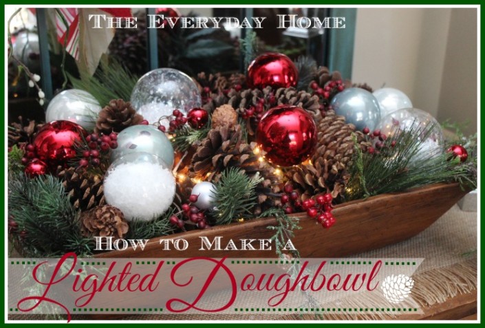 How to Make a Lighted Doughbowl (or Basket) at The Everyday Home