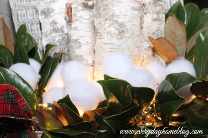 Lighted Birch Log Basket by The Everyday Home