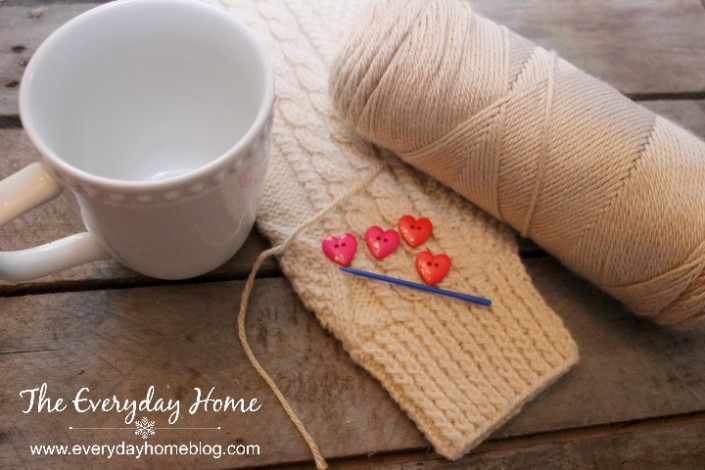 How to Make a Sweater Coffee Cozy by The Everyday Home
