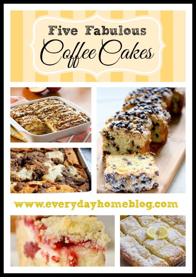 Five Fabulous Coffee Cakes by The Everyday Home #recipes #baking #coffee-mate