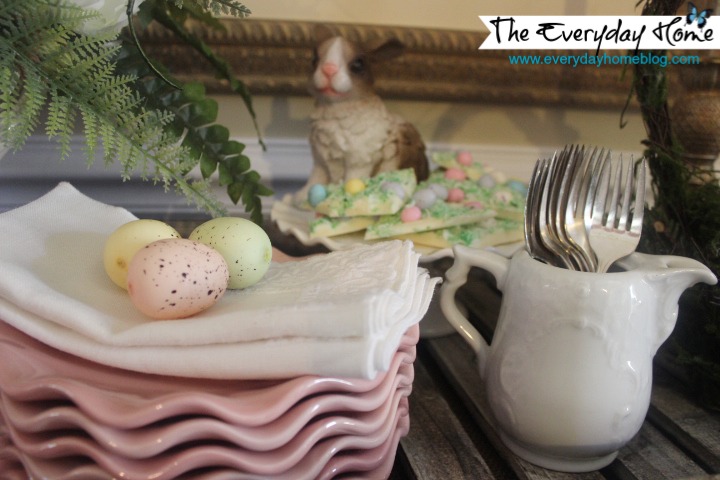 Spring Dessert Vignette by The Everyday Home #Spring #Easter #Vignette #Dessert #DollarTree #Pier1
