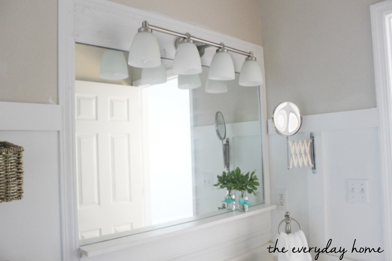 Master Bathroom Makeover on a Budget at The Everyday Home Blog  #bathroom #makeover #fliphouse #budgetdecorating
