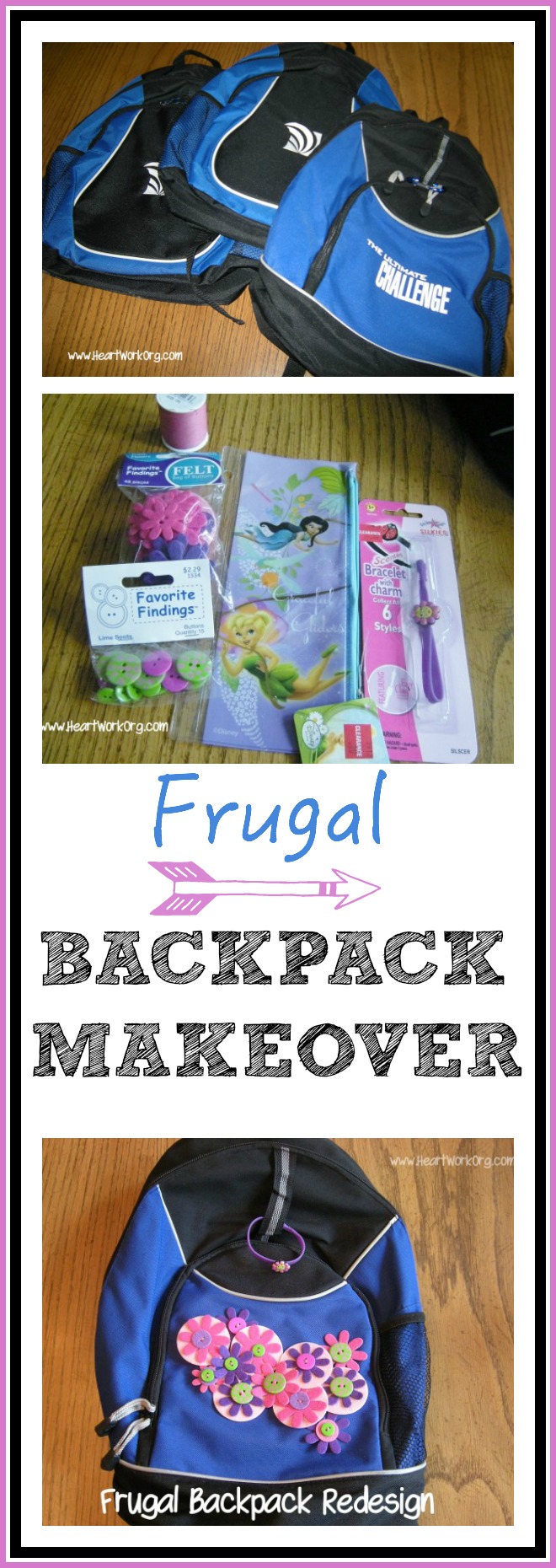 Frugal Backpack Makeover by HomeWork Organizing - Guest Post at The Everyday Home