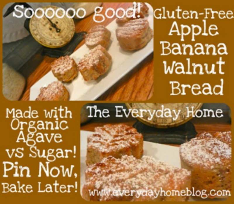 Gluten-Free Apple-Banana-Walnut Bread by The Everyday Home  #theeverydayhome #glutenfree #baking #recipe #fall #fallrecipes