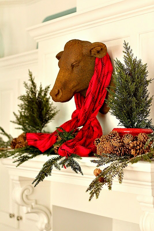 Farmhouse Style Christmas Mantels at The Everyday Home