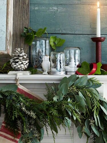 Farmhouse Christmas Mantels at The Everyday Home