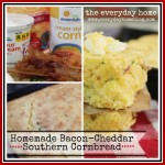Homemade Bacon-Cheddar Southern Cornbread by The Everyday Home