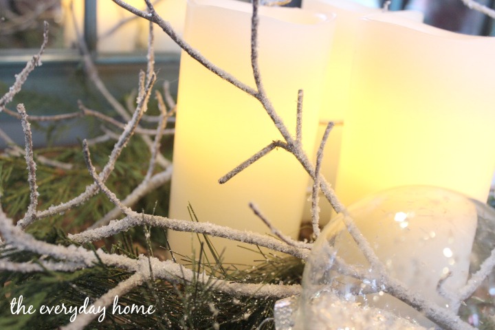 Easy, DIY Iced Winter Branches for Pennies (or free!) from The Everyday Home  #crafts #winterprojects #easy #DIY #Winter