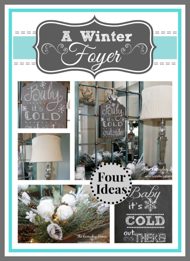 A Winter Foyer with Four Winter Projects by The Everyday Home #winter #crafts #DIY 
