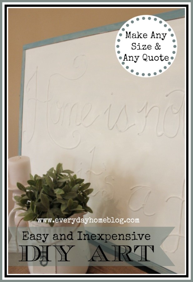 Easy and Inexpensive Custom Canvas Art by The Everyday Home #DIY #art #project
