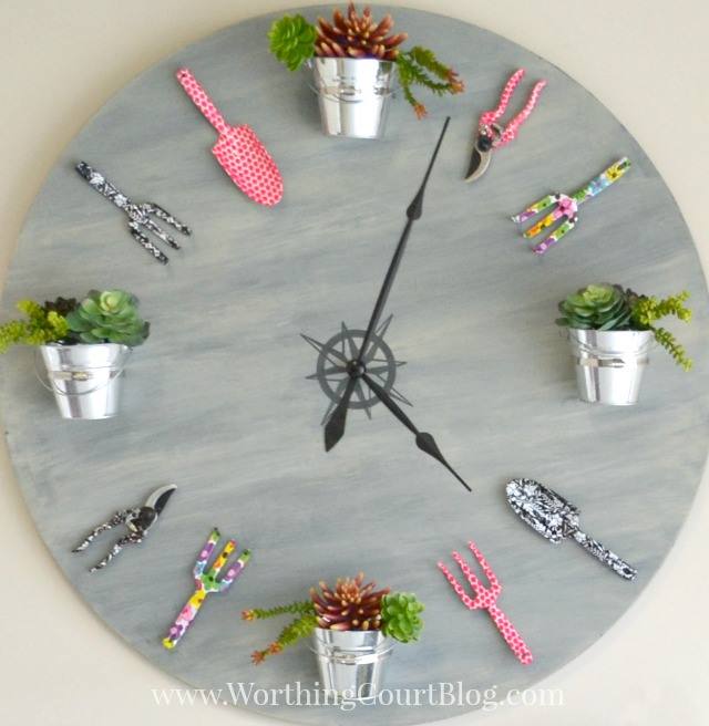 How to Make a Faux Garden Clock - Worthing Court Blog- Inspired by Spring Blog Hop at The Everyday Home 