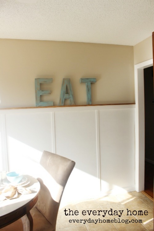 How to Create Distressed Wood-Look Letters in Two Easy Steps by The Everyday Home Blog