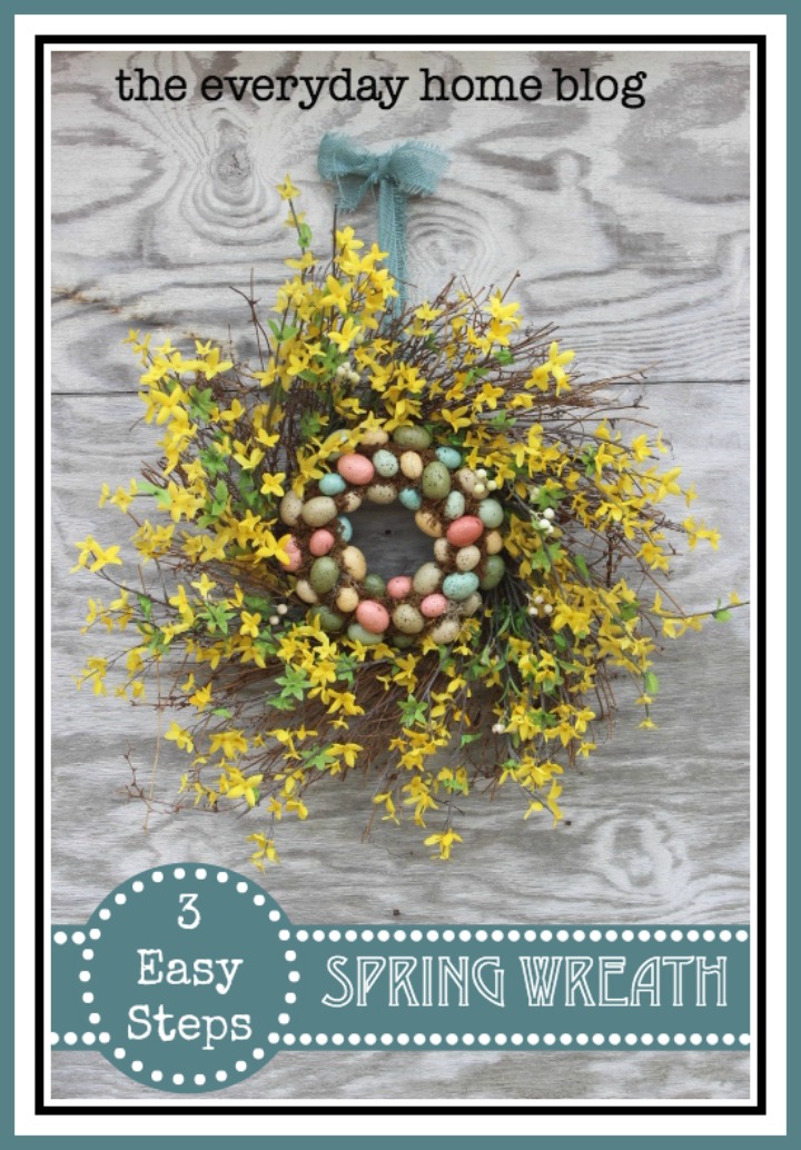Easy Spring Wreath in 3-Steps by The Everyday Home / www.everydayhomeblog.com