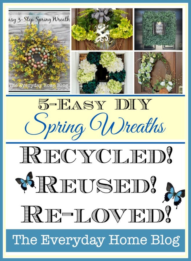 Easy Spring Wreath in 3-Steps by The Everyday Home / www.everydayhomeblog.com