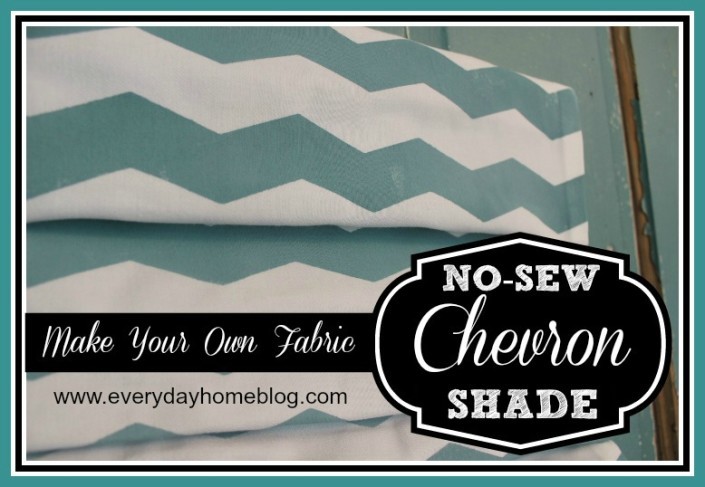 No Sew Roman Shade/ Make Your Own Chevron Fabric by The Everyday Home / www.everydayhomeblog.com