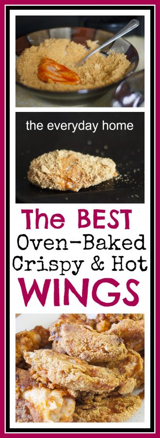 Oven Baked Crispy Hot Wings  The Everyday Home  www.everydayhomeblog.com