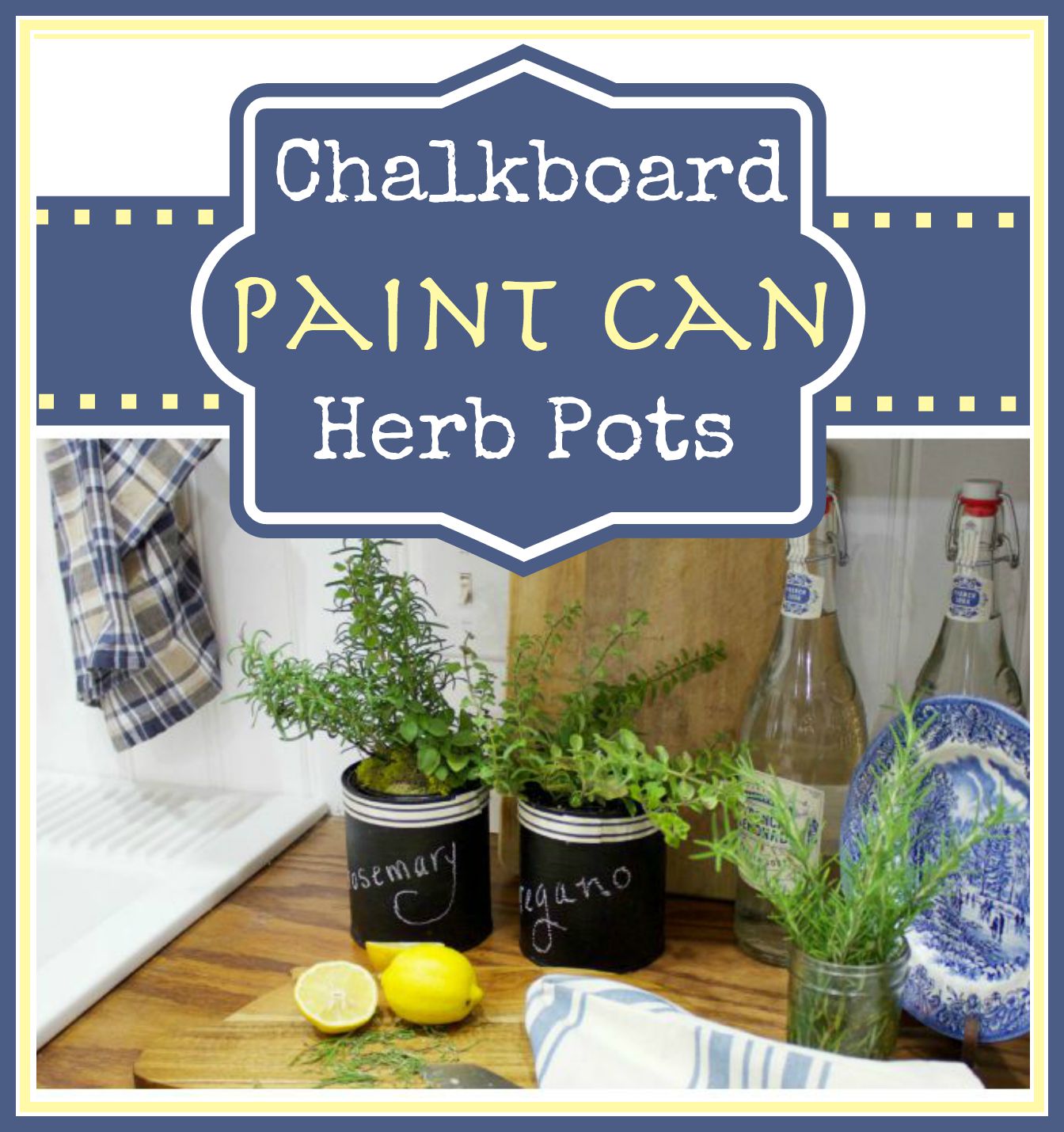 How to Create Paint Can Herb Pots by The Everyday Home | www.everydayhomeblog.com