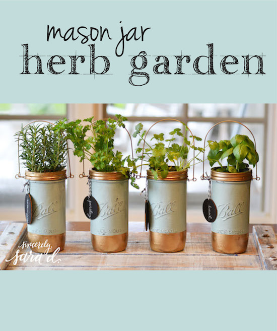 Mason Jar Herb Garden