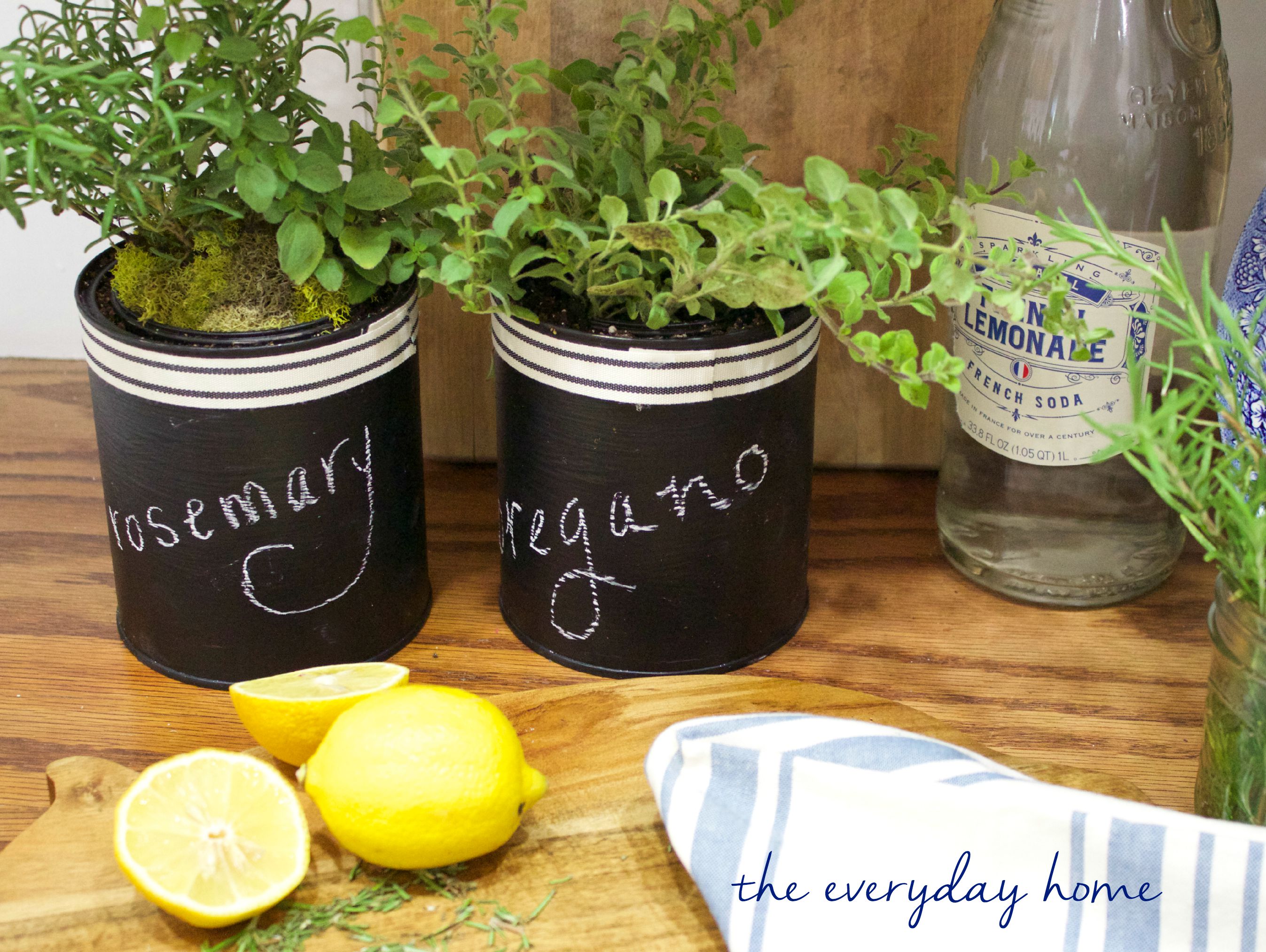 Paint Can Herb Pots | The Everyday Home  | www.everydayhomeblog.com