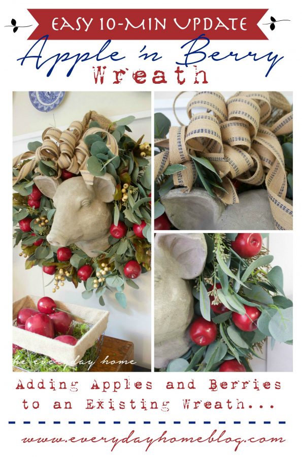 Apple 'n Berry Wreath | The Everyday Home | www.everydayhomeblog.com