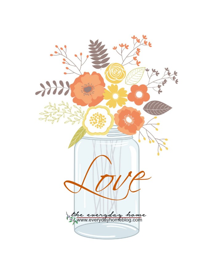 Fall Love Jar Printable | The Everyday Home | www.everydayhomeblog.com