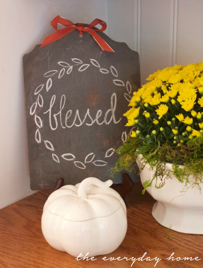 Blessed Chalkboard Sign | A Fall Tour | The Everyday Home | www.everydayhomeblog.com