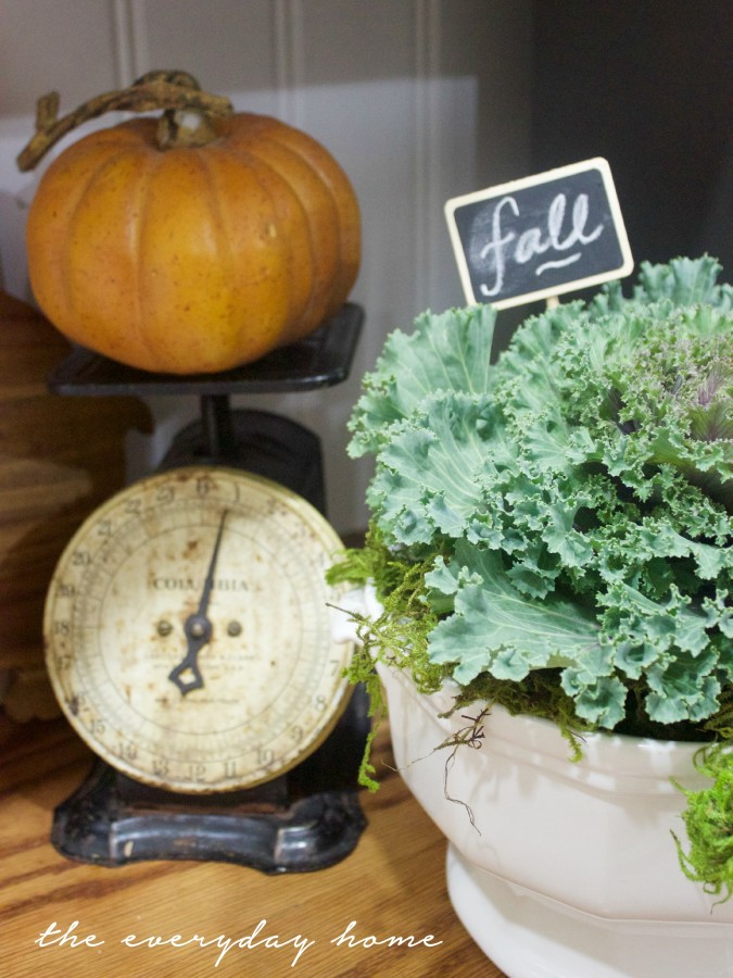 Fall Kale in Ironstone Tureen | A Fall Tour | The Everyday Home | www.everydayhomeblog.com