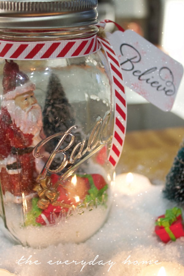Believe Santa in a Mason Jar | The Everyday Home | www.everydayhomeblog.com