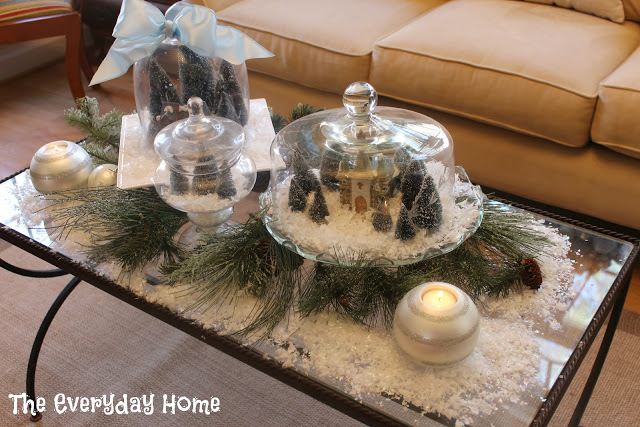 Cake Plate Snow Village | The Everyday Home 