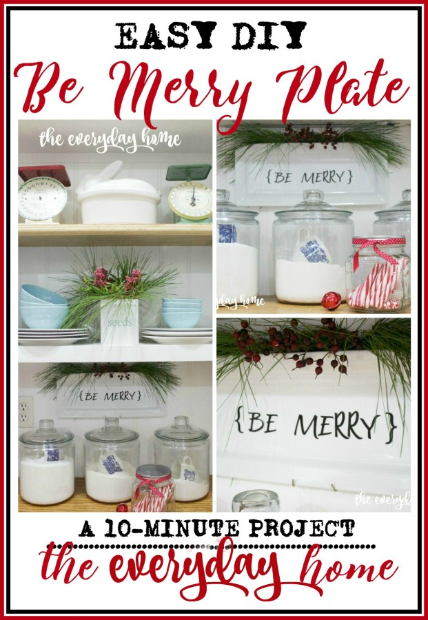 Be Merry Plate Project | The Everyday Home | www.everydayhomeblog.com