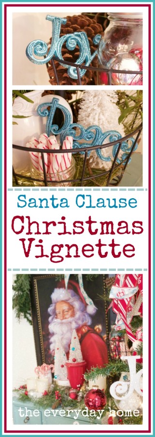 Santa Clause Christmas Vignette | The Everyday Home | www.everydayhomeblog.com