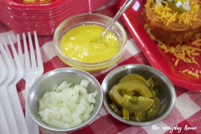 Condiments for Chili Cheese Dog Cups | The Everyday Home | www.everydayhomeblog.com