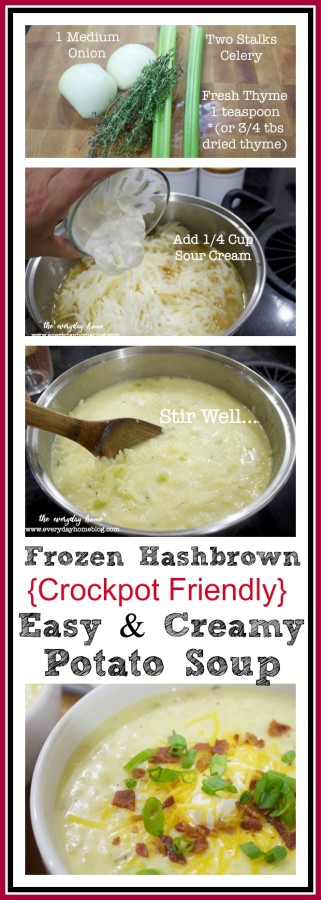 Crockpot Friendly Easy & Creamy Potato Soup | The Everyday Home | www.everydayhomeblog.com