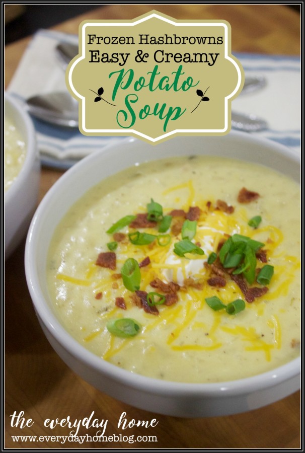 Frozen Hashbrowns Potato Soup | The Everyday Home | www.everydayhomeblog.com