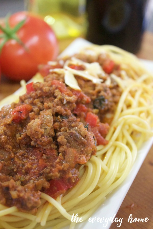 Three Meat Spaghetti Sauce | The Everyday Home Blog | www.everydayhomeblog.com