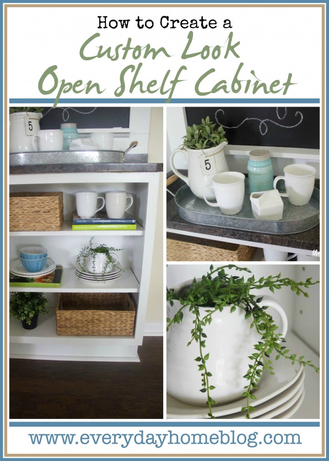 Custom Open Shelf Cabinet | The Everyday Home | www.everydayhomeblog.com