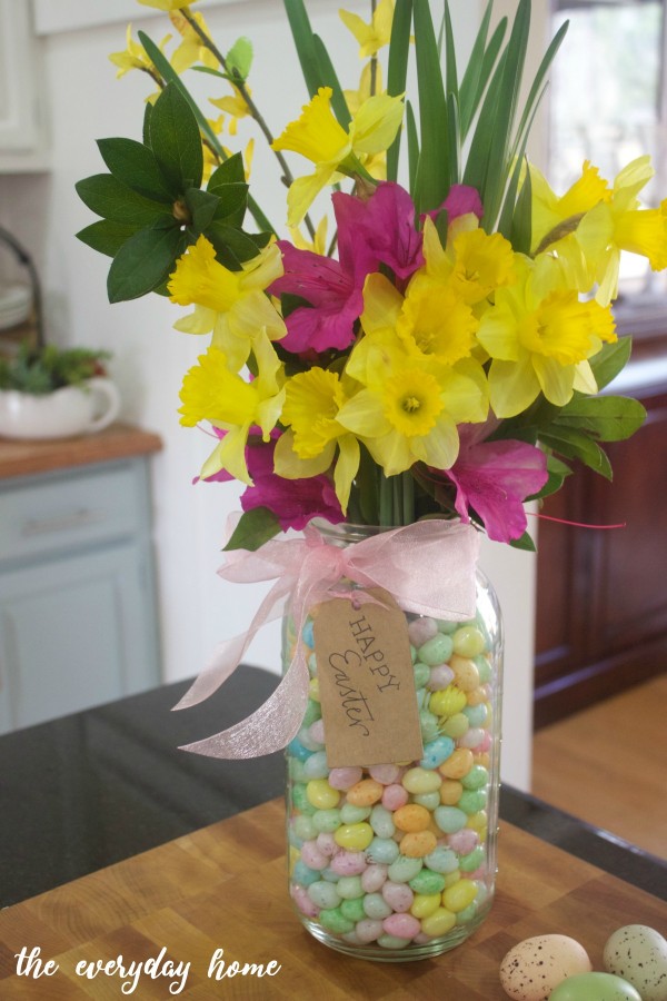 Easter Flowers in Mason Jar | The Everyday Home