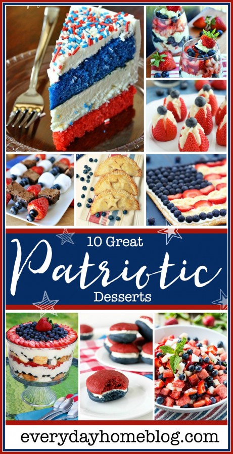 10 Great Patriotic Desserts | The Everyday Home | www.everydayhomeblog.com