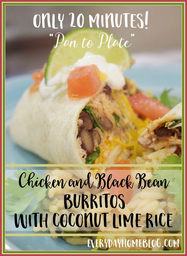 Black Bean & Chicken Burritos |The Everyday Home Blog