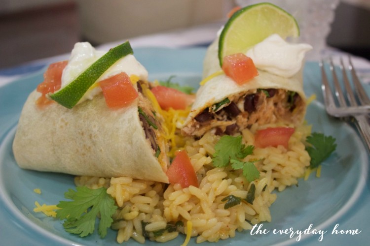 Chicken and Black Bean Burritos | The Everyday Home