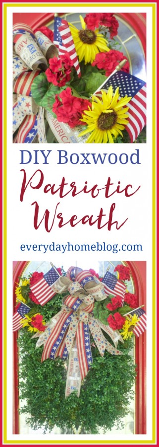 DIY Patriotic Boxwood Wreath | The Everyday Home Blog