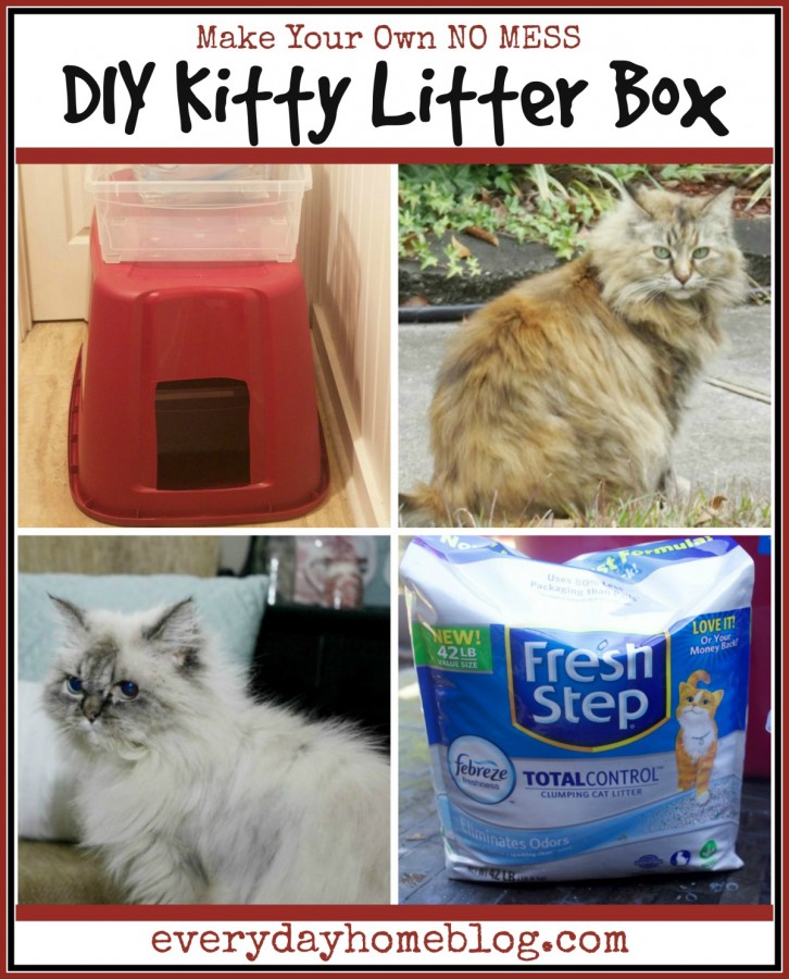 Make Your Own No Mess DIY Kitty Litter Box | www.everydayhomeblog.com