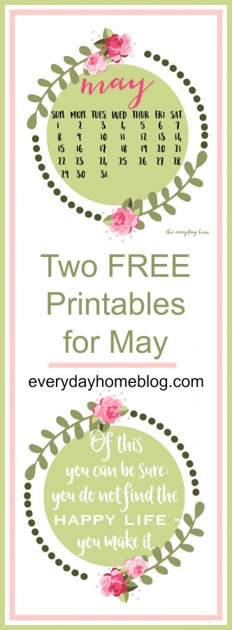 Two Free May Printables | The Everyday Home