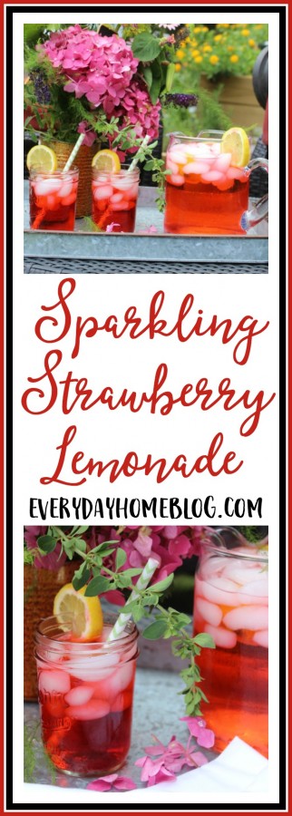 Summer Sparkling Strawberry Lemonade | The Everyday Home Blog | www.evevrydayhomeblog.com